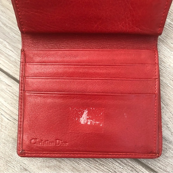 Vintage Christian Dior Red Wallet - Picture 7 of 10
